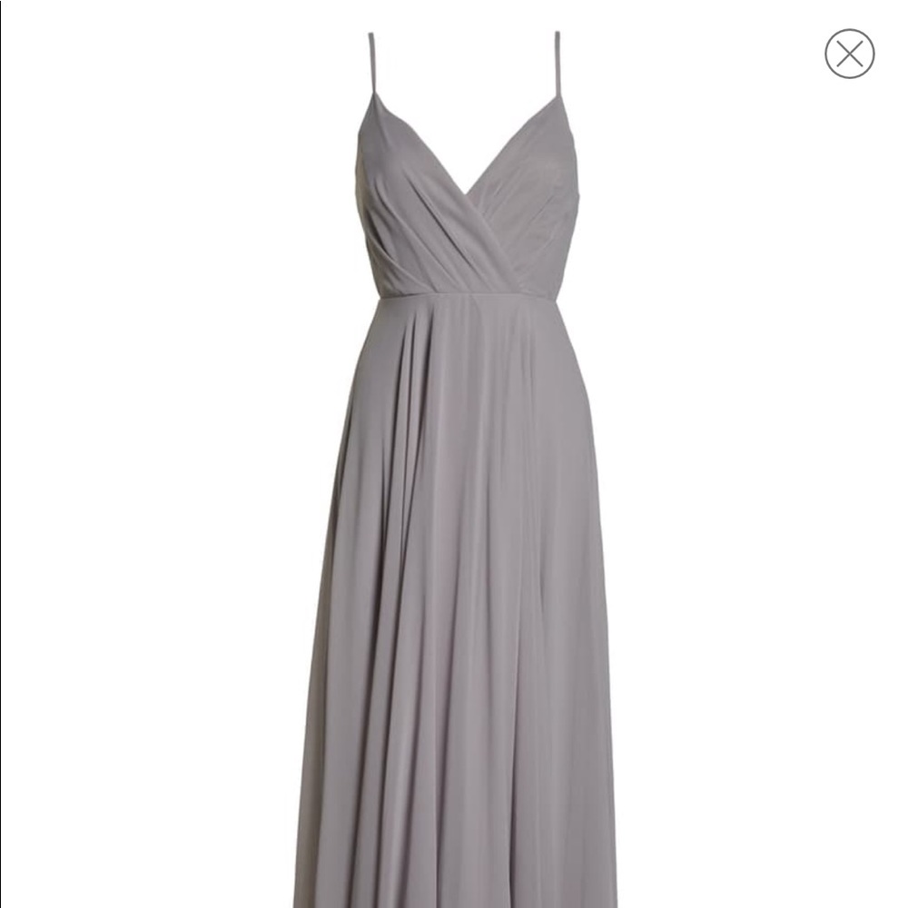 Surplice Chiffon A-Line Gown